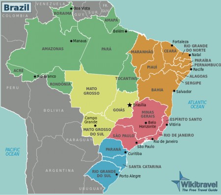Karte von Brasilien Brasilien Karte Regionen