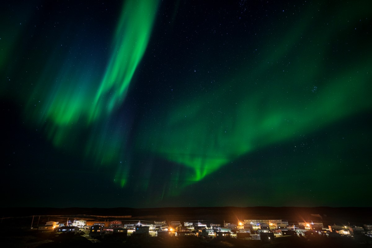 Nordlichter über Iqaluit
