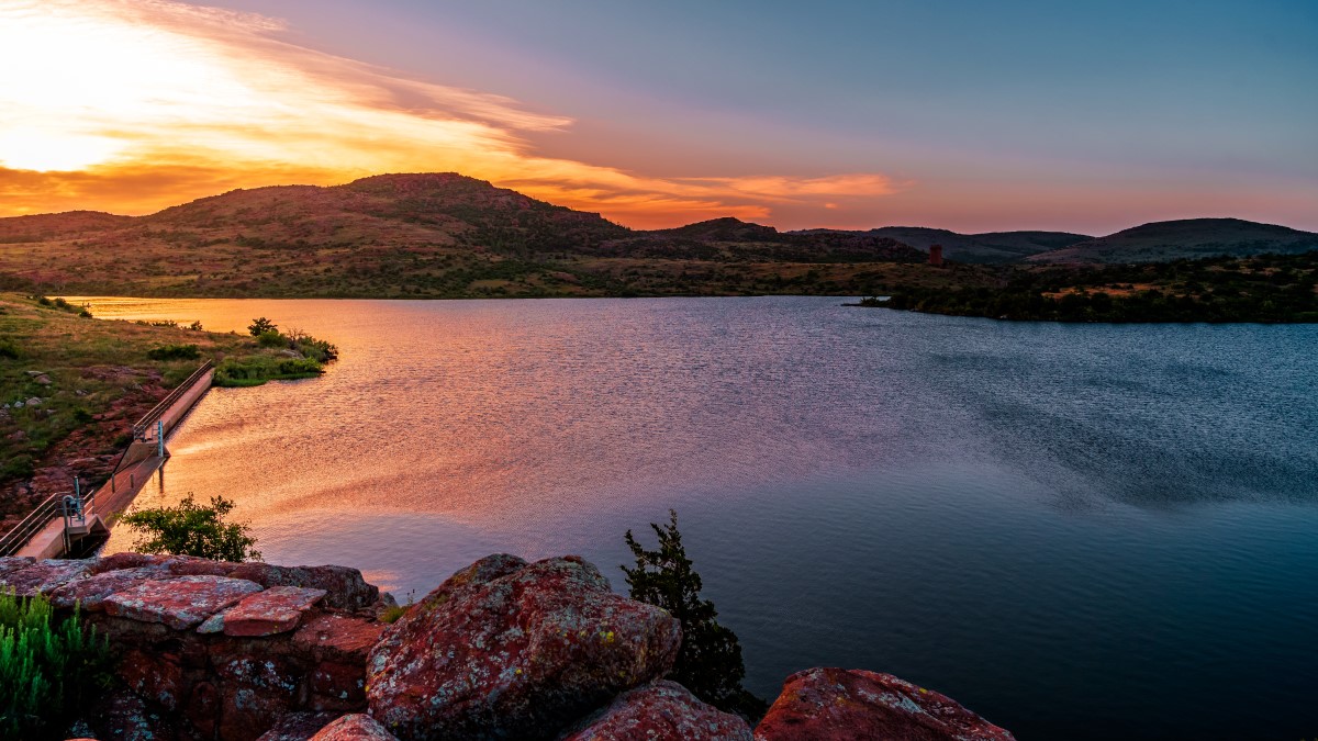 See im Wichita Mountain Wildlife Refuge