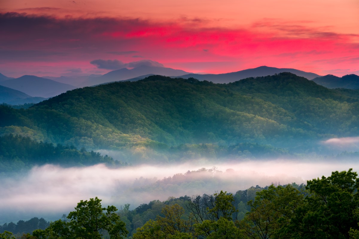Great Smoky Mountains Nationalpark im Nebel