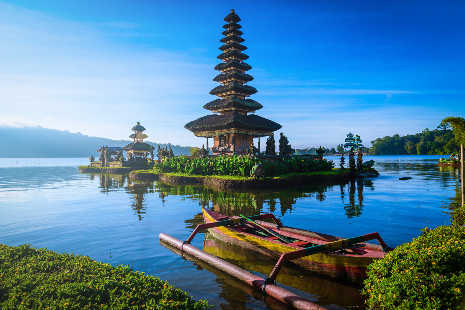 Pura Ulun Danu Bratan Temple Bali / Royaltyfree Pura Ulun Danu Bratan